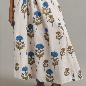 Jacie Poplin Printed Midi skirt